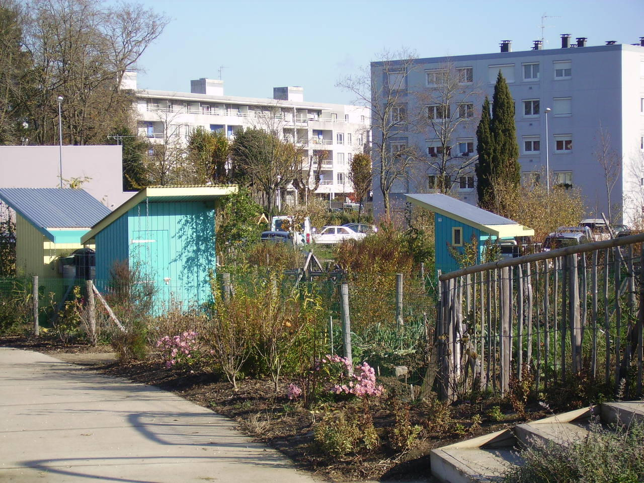 Jardins familiaux en milieu urbain. Copyright : Marjorie Musy, 2008