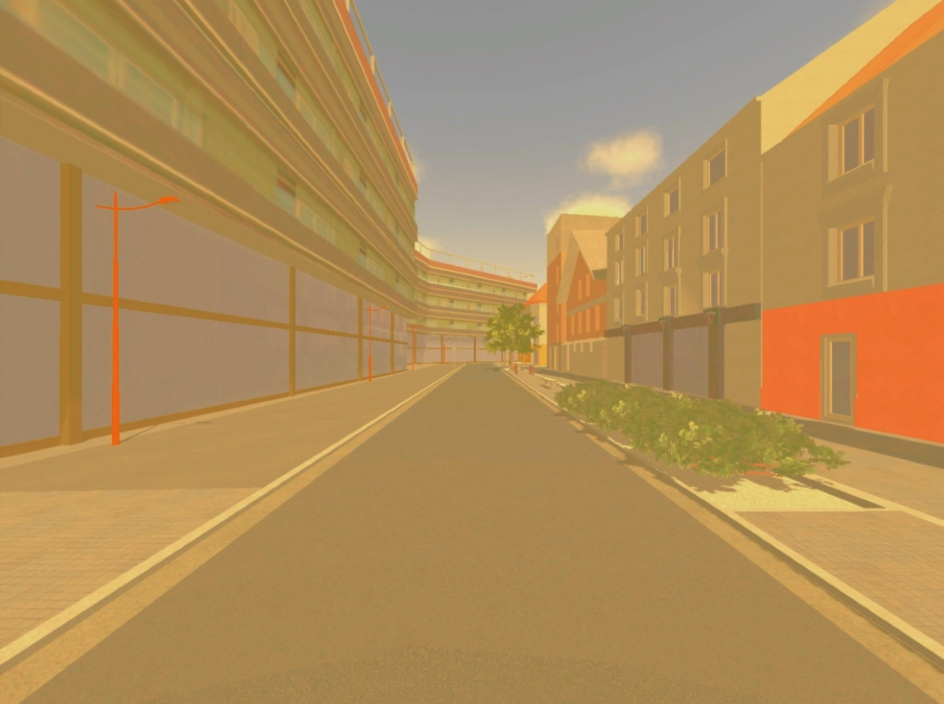 A scene evaluated during the perceptual experiment